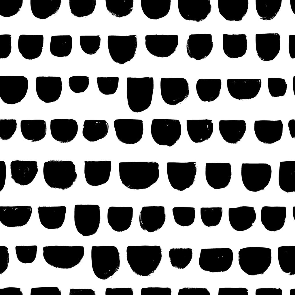 Black Pattern on White Wallpaper  uniQstiQ Geometric