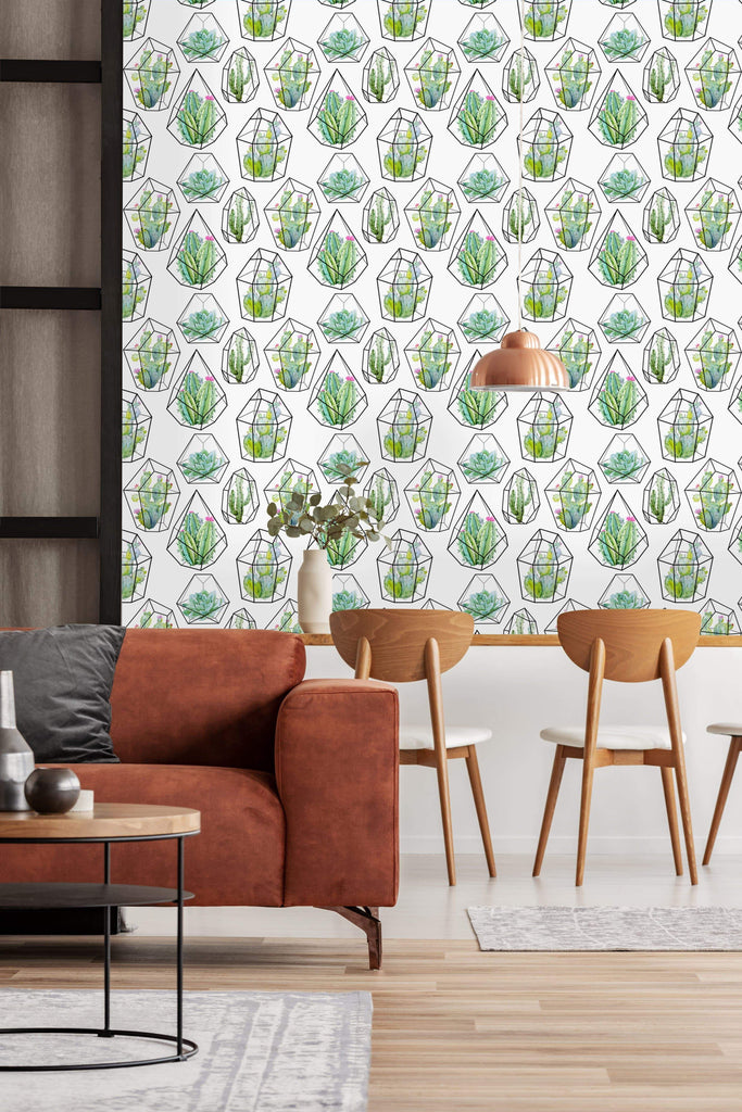 uniQstiQ Tropical Cactuses and Succulents Wallpaper Wallpaper