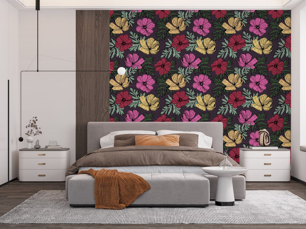 Brightly Flowers Wallpaper  uniQstiQ Floral