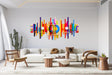 Colorful Art Sculpture Prints on Plexiglass Geometric Sticks Art by UniQstiQ Abstract Wall Art 3D Wall Hangings Boho Wall Decor Printed