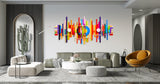 Colorful Art Sculpture Prints on Plexiglass Geometric Sticks Art by UniQstiQ Abstract Wall Art 3D Wall Hangings Boho Wall Decor Printed