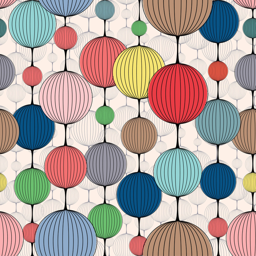 uniQstiQ Kids Colorful Ball Chains Wallpaper Wallpaper