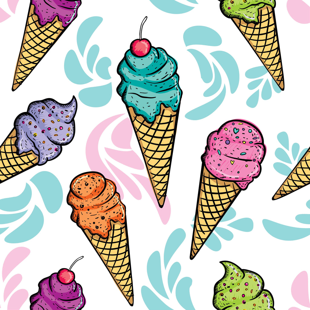 uniQstiQ Kids Colorful Ice Cream Wallpaper Wallpaper