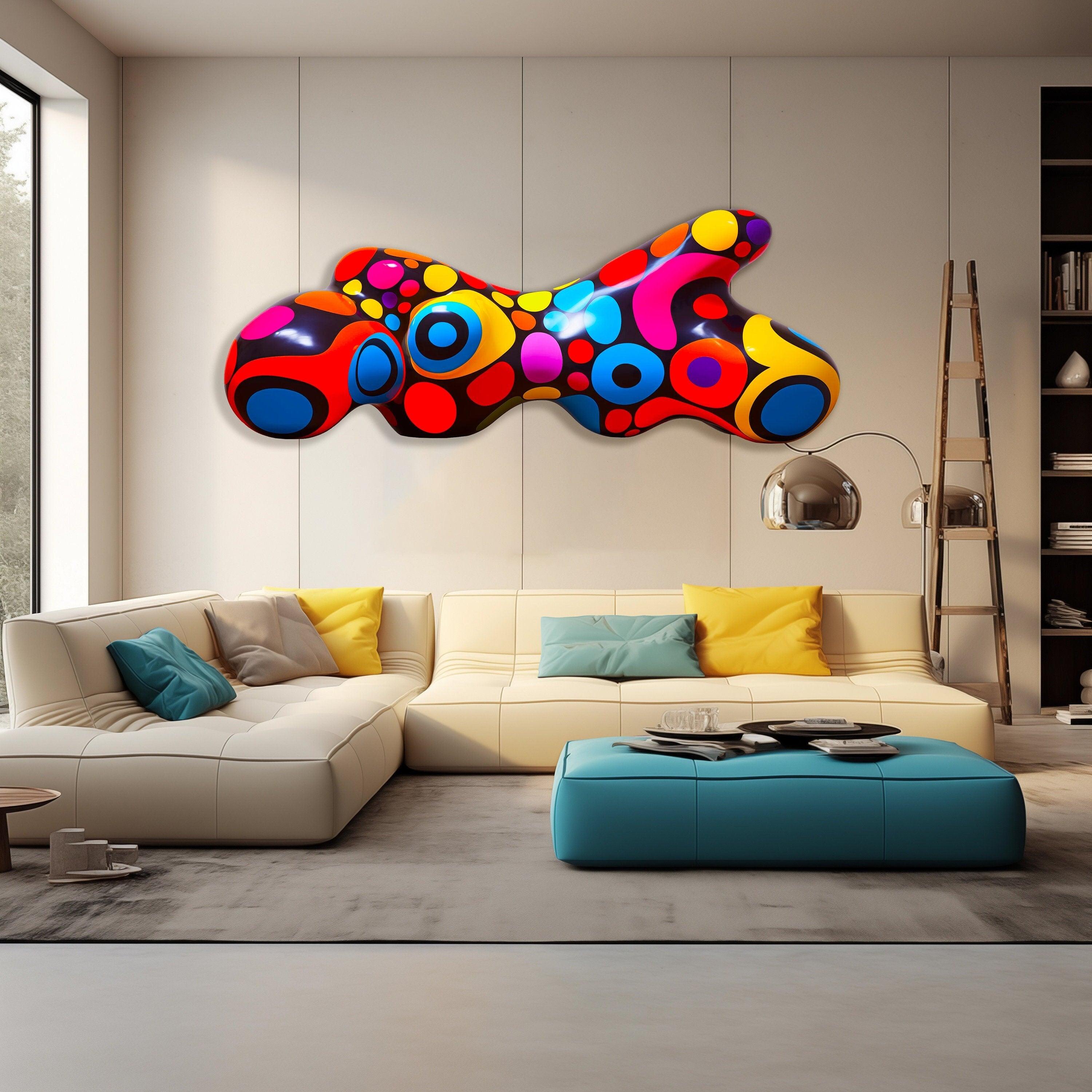 Colorful Multicolor Abstract Pop Art 25 Wall Sculpture Print on Plexi uniqstiq