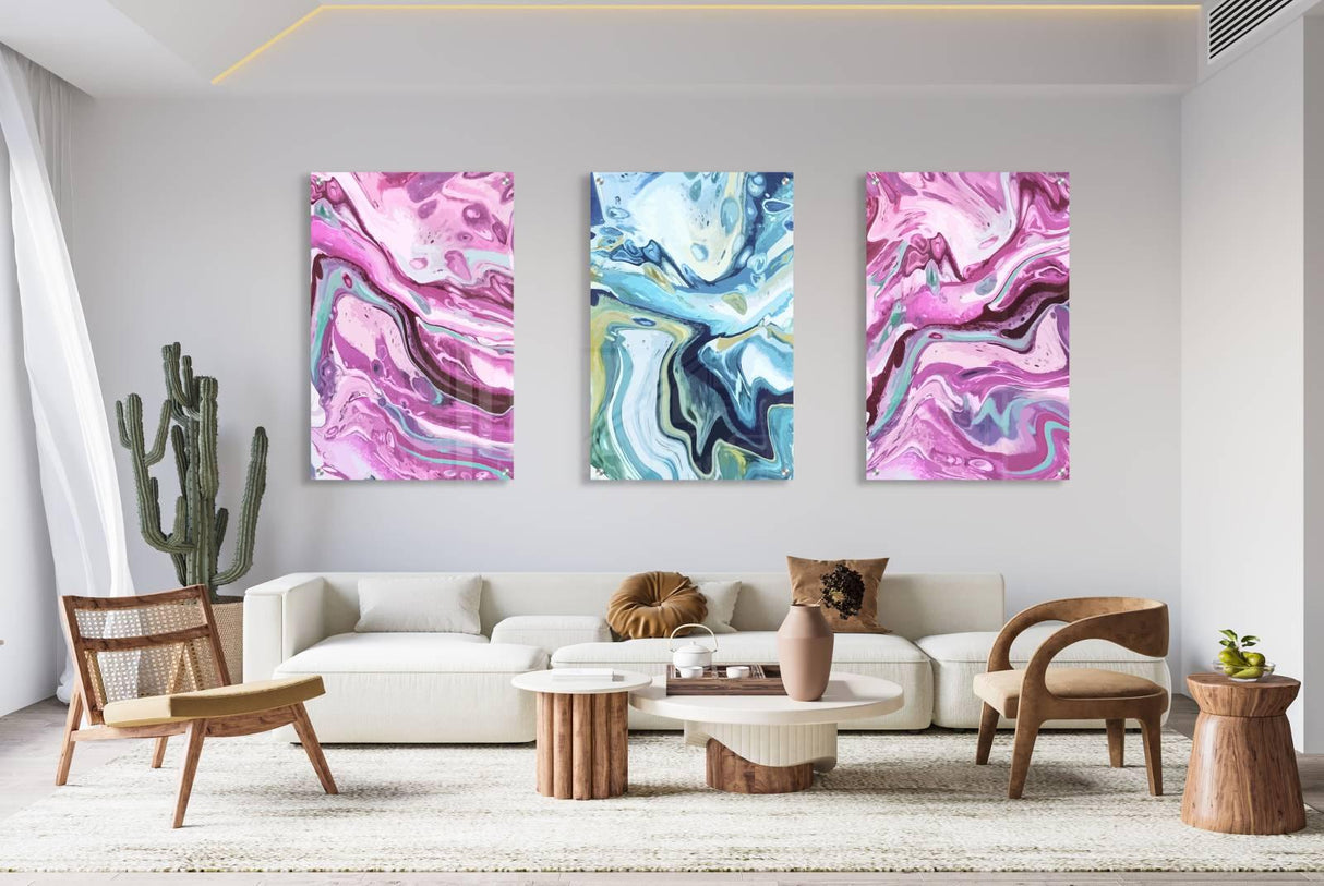 Colorful Pattern Set of 3 Prints Modern Wall Art Modern Artwork Image 2