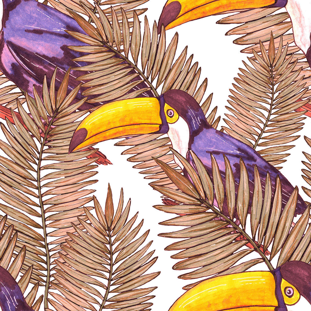 Toucan Pattern Wallpaper uniQstiQ Tropical