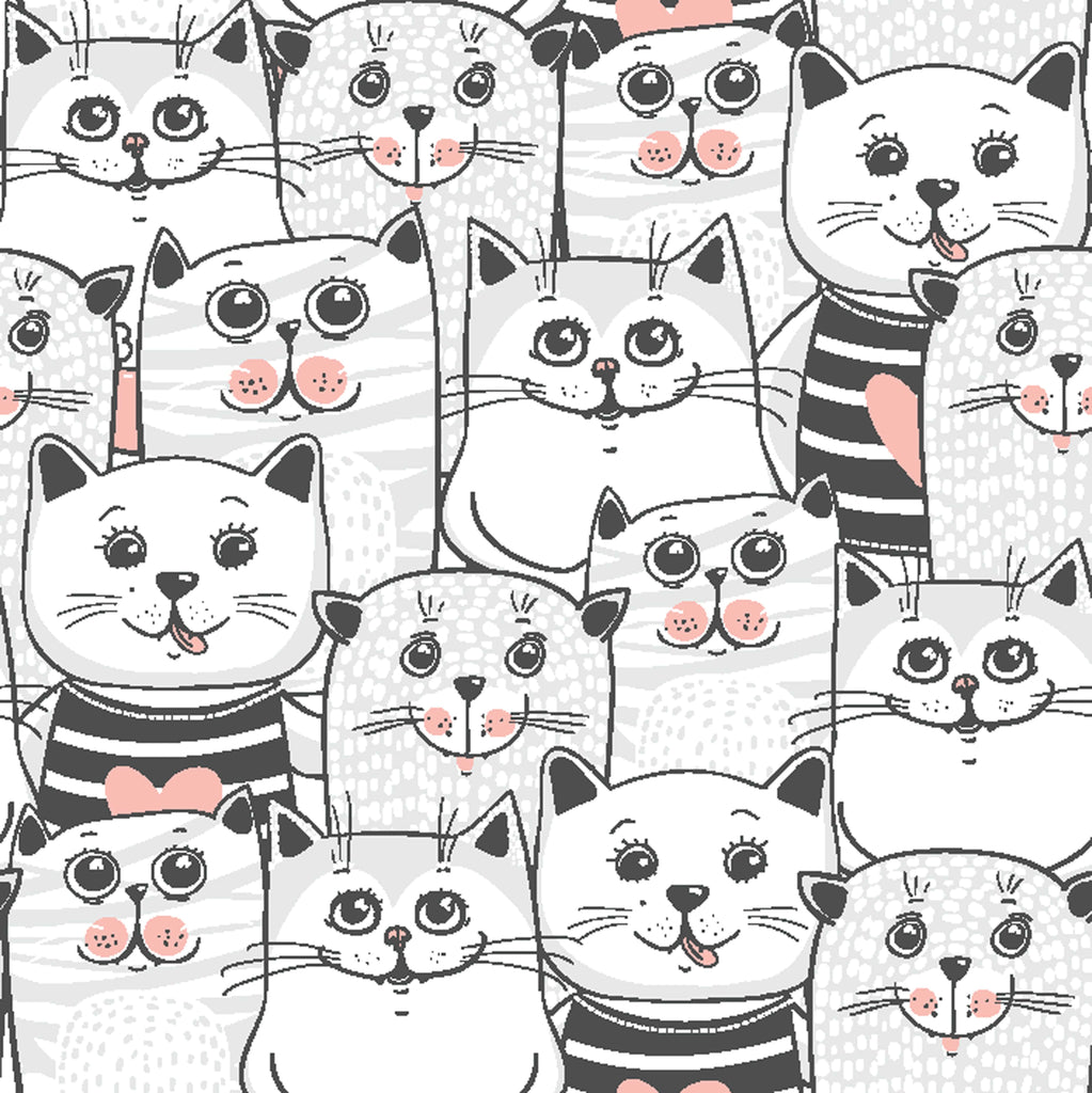 uniQstiQ Kids Cute Cats Colorful Wallpaper Wallpaper