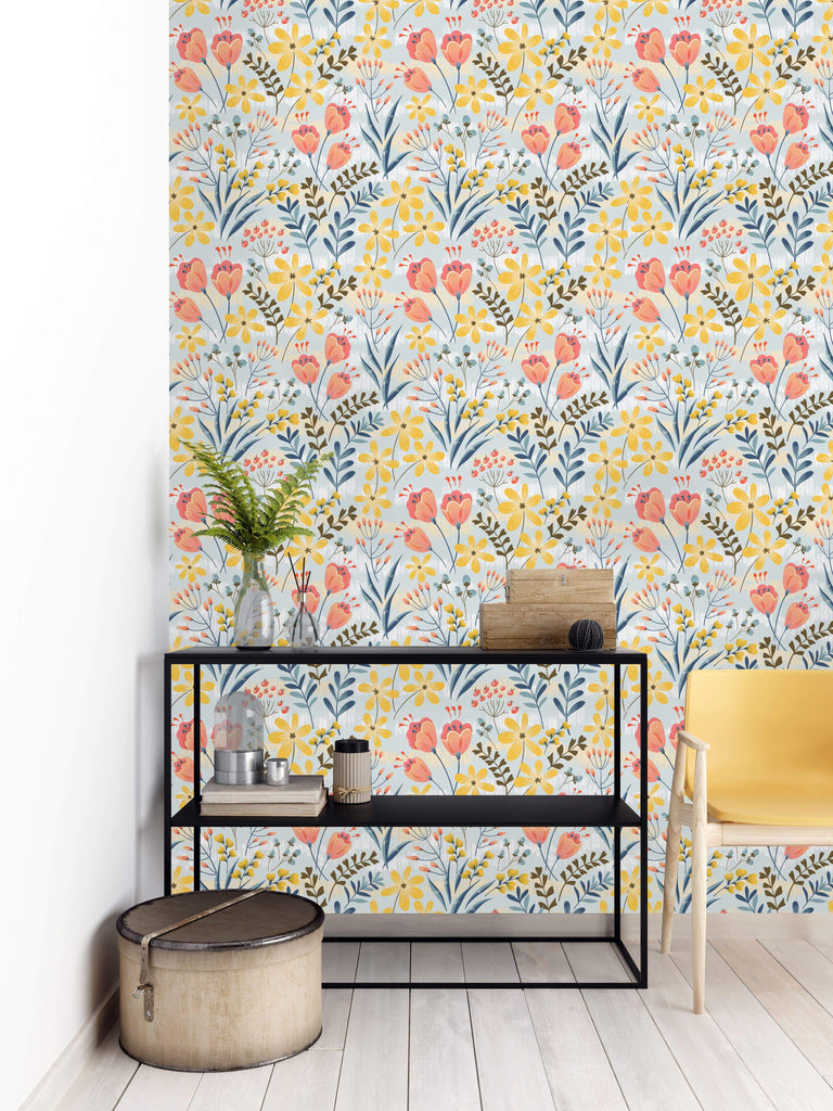 uniQstiQ Floral Cute Flowers Pattern Wallpaper Wallpaper