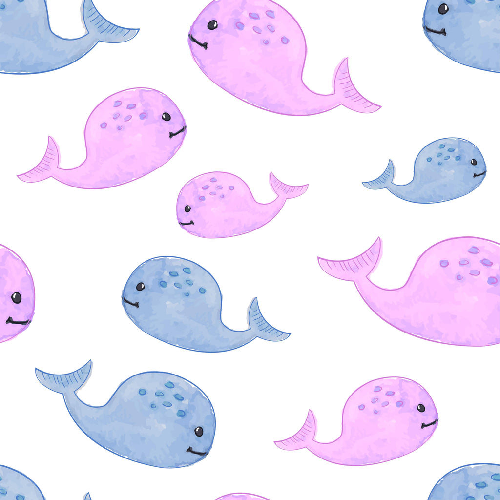 uniQstiQ Kids Cute Whale Wallpaper Wallpaper