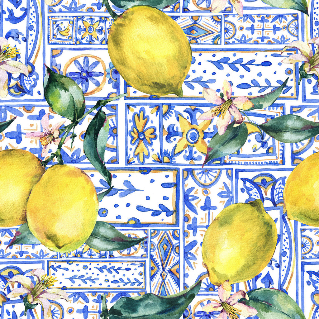 Lemon Pattern Wallpaper uniQstiQ Botanical