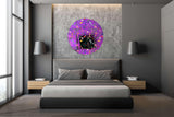 Dark Fields Flowers Mirrored Acrylic Circles Contemporary Home DǸcor Printed acrylic 
