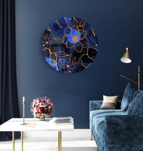 Dark Pattern Printed Transparent Acrylic Circle - uniqstiq