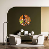Doves and Flowers Mirrored Acrylic Circles Contemporary Home DǸcor Printed acrylic 
