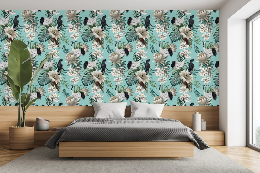 Birds and Flowers Wallpaper  uniQstiQ Tropical