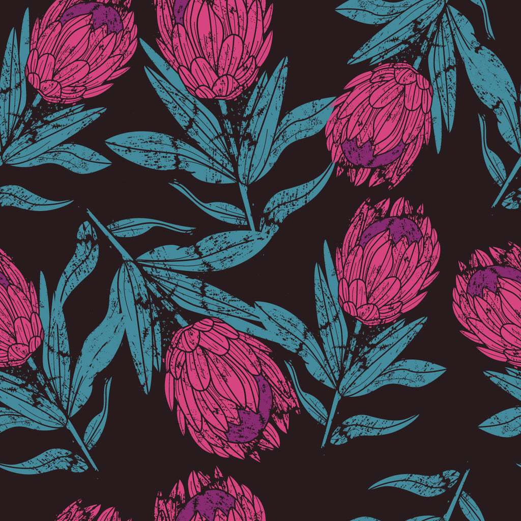 Brightly Pink Protea Wallpaper uniQstiQ Floral