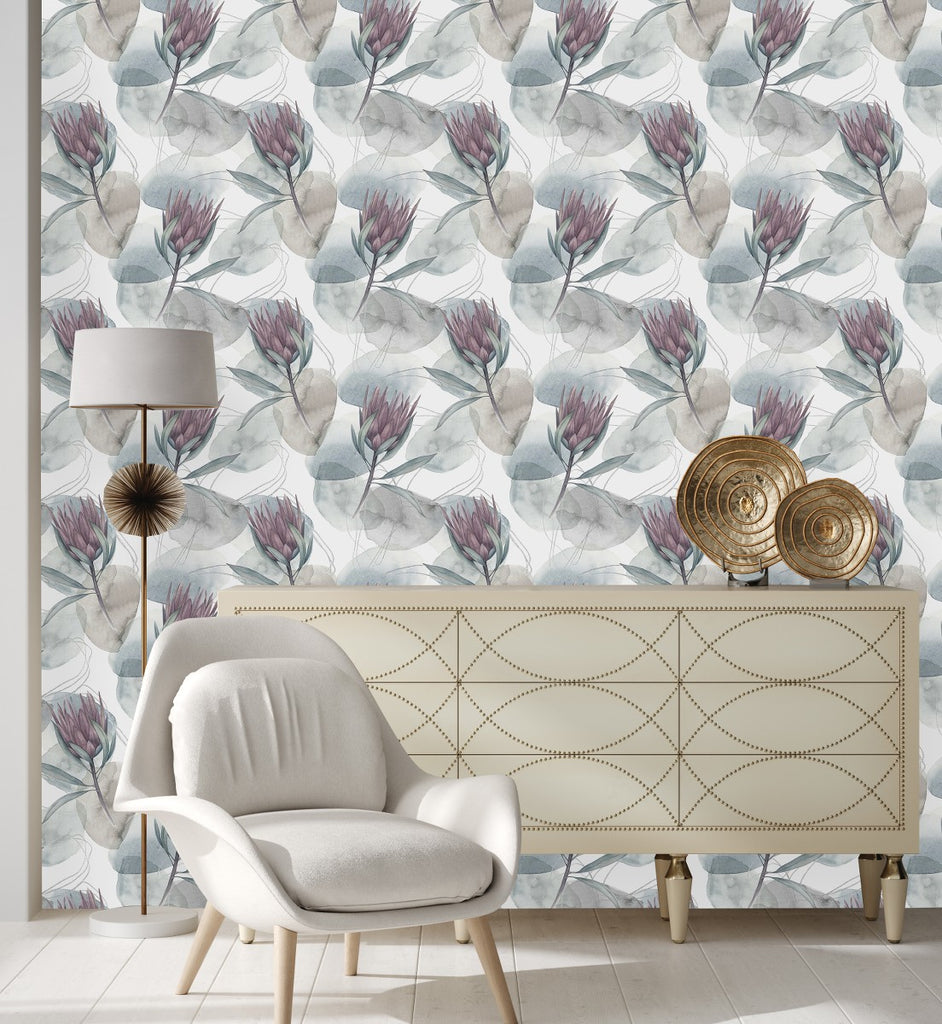 Protea with Grey Spots Wallpaper  uniQstiQ Floral