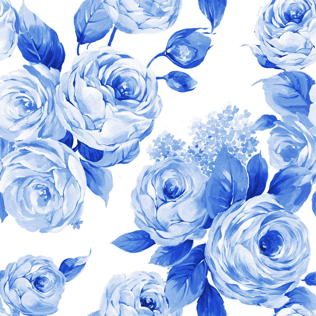 Dark Blue Floral Wallpaper uniQstiQ Murals