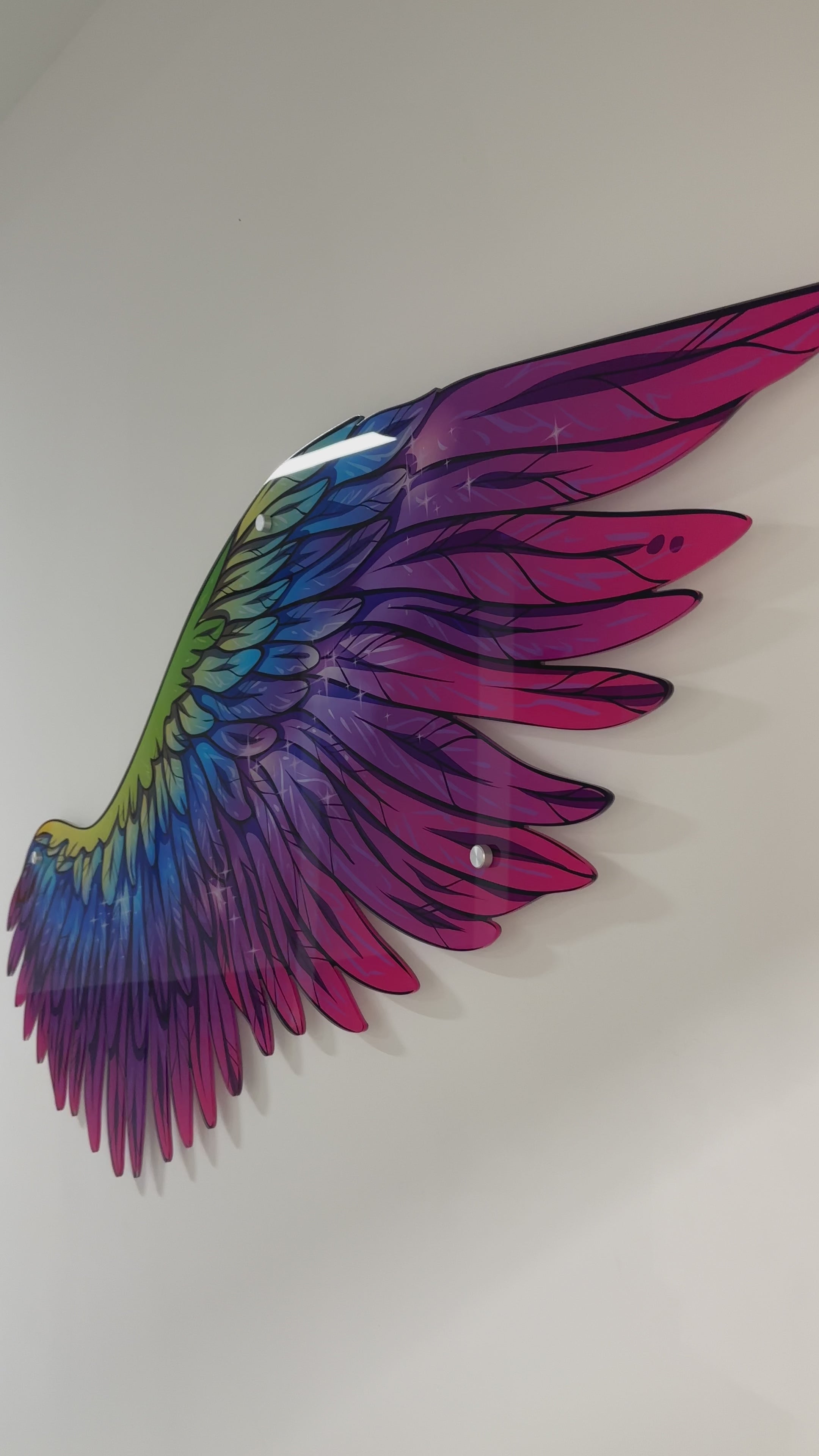 Multicolor Angel Wings / Printed Acrylic Art/ Printed Art / Wall Decor/Wall Sculpture/Abstract Wall Decor/ Gift buy at the best price with delivery – uniqstiq
