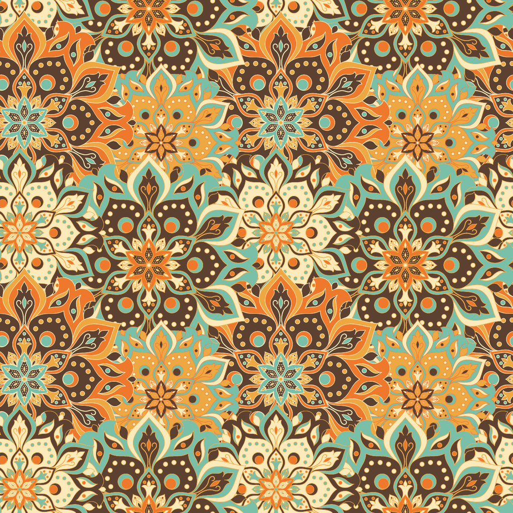 Indian Orange Pattern Wallpaper  uniQstiQ Vintage