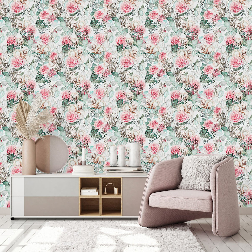Pink Roses Wallpaper uniQstiQ Floral