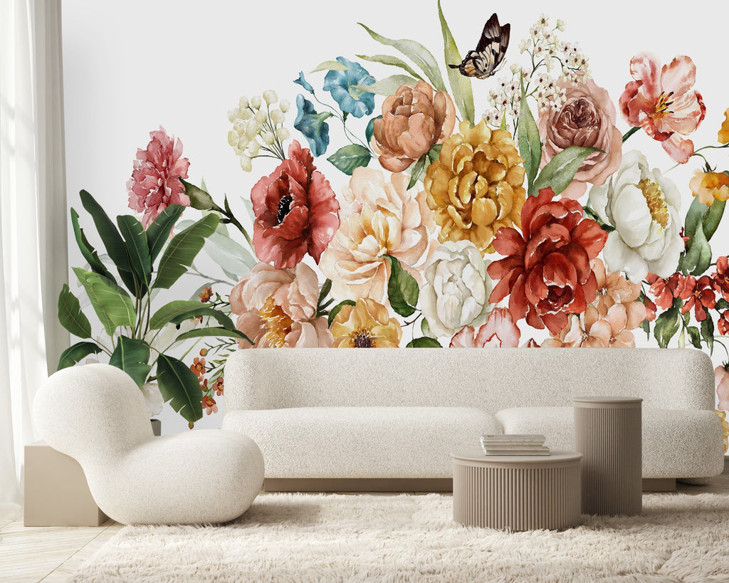Flowers and Butterflies Wallpaper uniQstiQ Long Murals