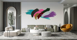 Extra Large Abstract Glitter Art Wall Sculpture Contemporary Art - uniqstiq