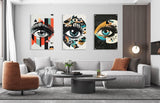 Eyes Design Set of 3 Prints Modern Wall Art Modern Artwork Image 1