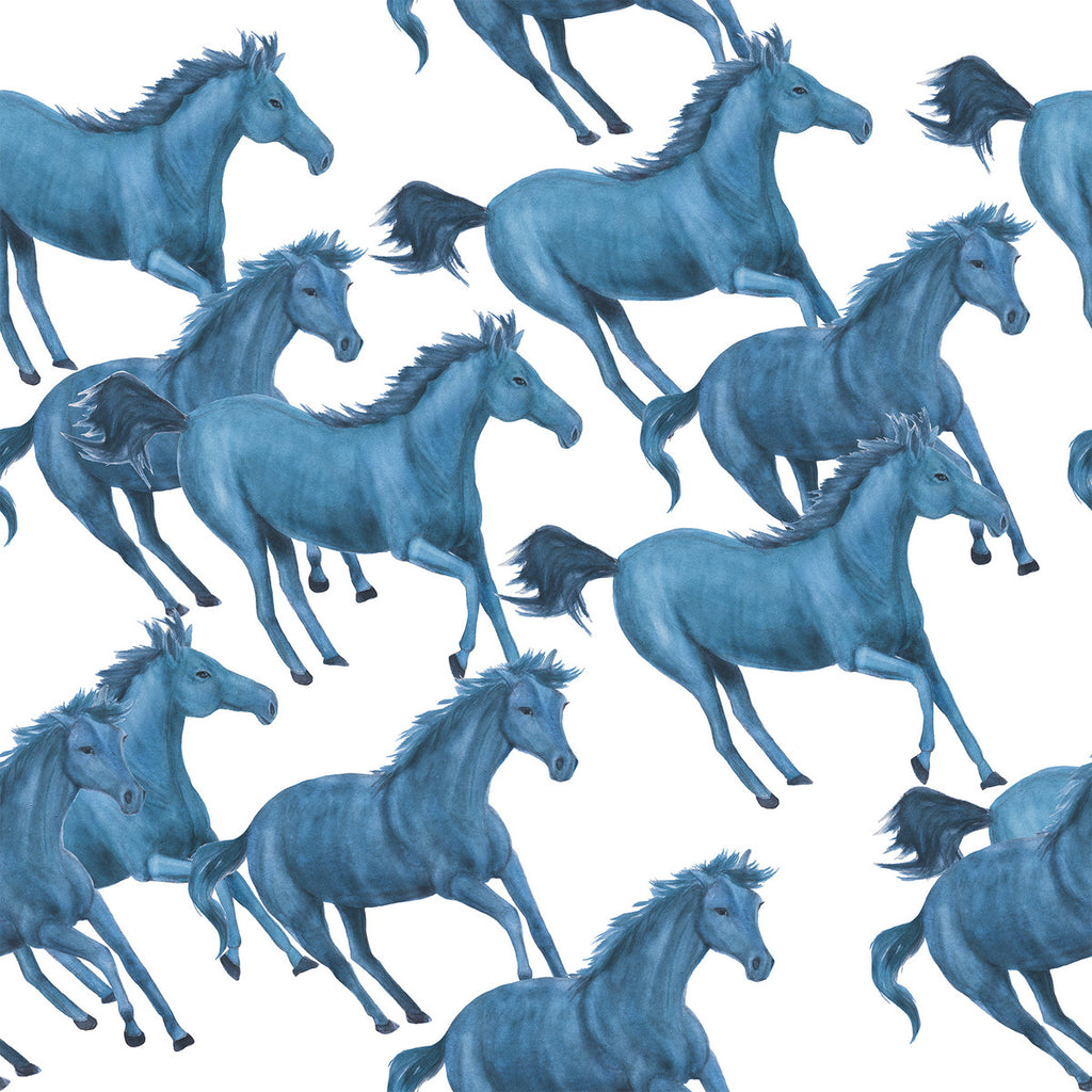 Blue Horses Wallpaper uniQstiQ Kids