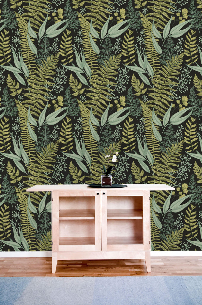 uniQstiQ Tropical Ferns Botanical Wallpaper Wallpaper Wallpaper