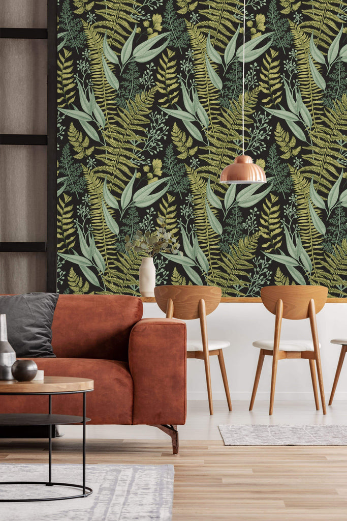 uniQstiQ Tropical Ferns Botanical Wallpaper Wallpaper Wallpaper