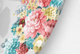 Floral Pattern Printed Transparent Acrylic Circle - uniqstiq
