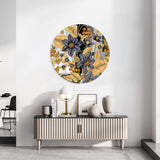 Flowers and Berries Mirrored Acrylic Circles Contemporary Home DǸcor Printed acrylic 