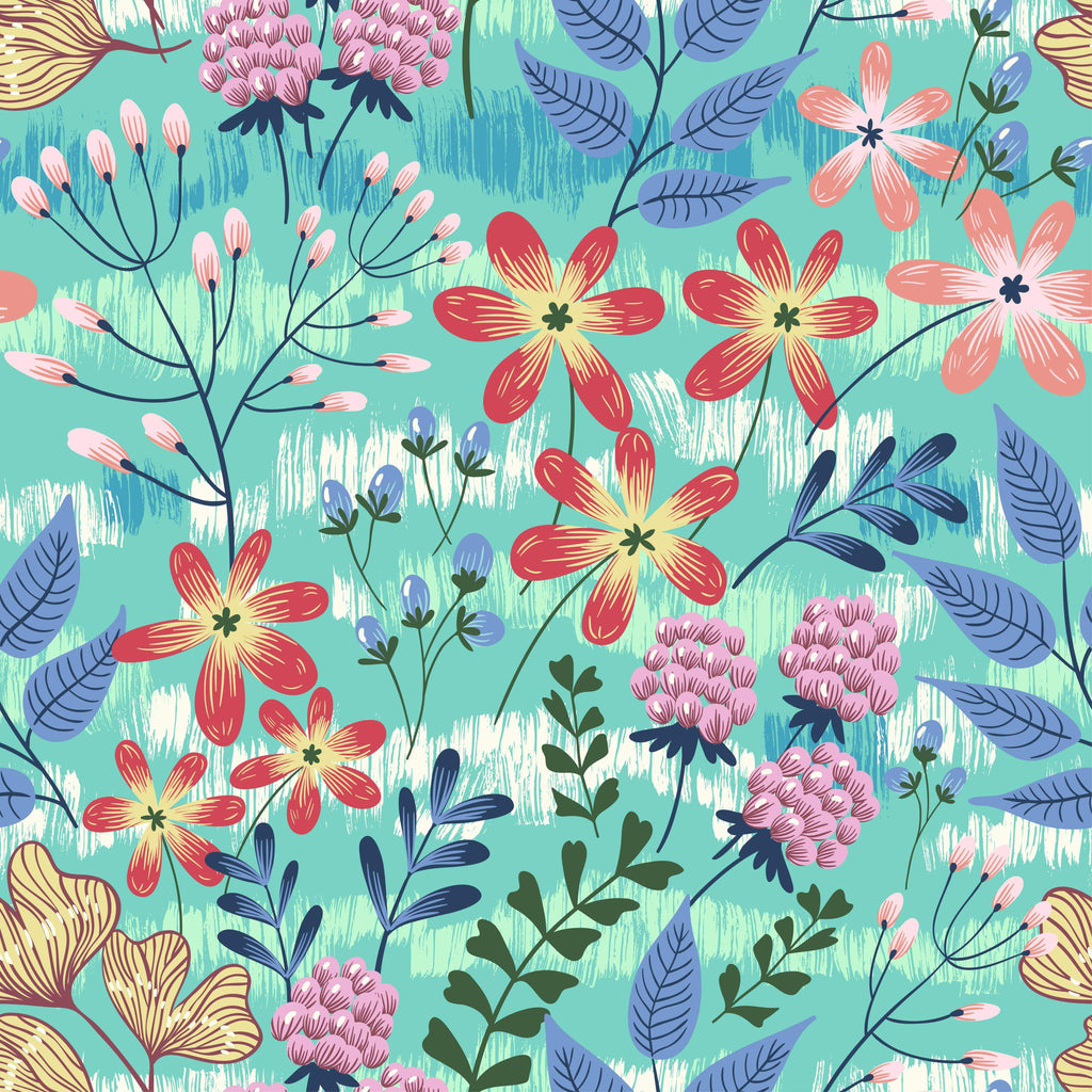 uniQstiQ Floral Flowers in Vintage Style Wallpaper Wallpaper