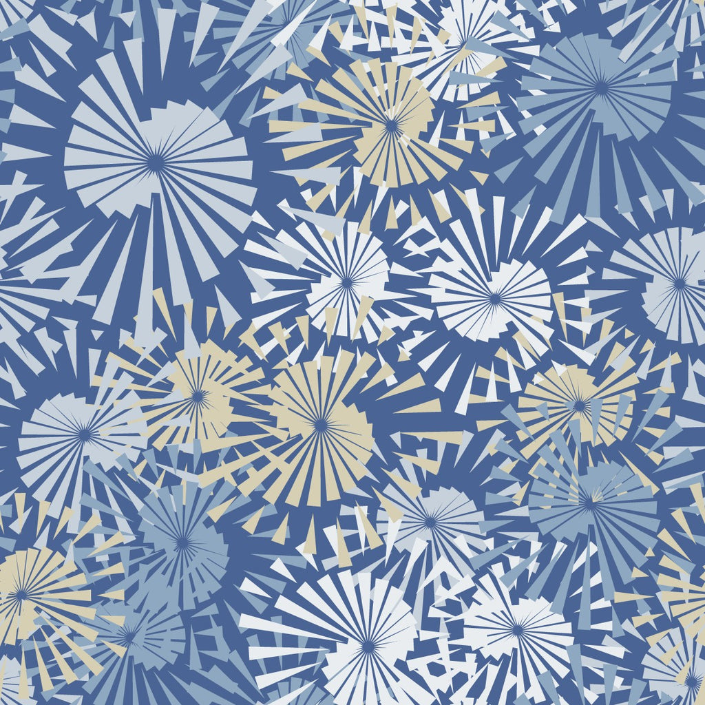Blue Geometrical Pattern Wallpaper uniQstiQ Geometric