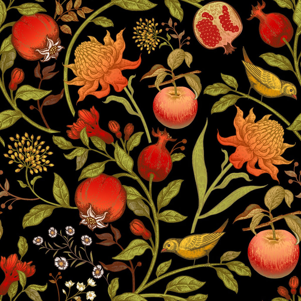 Apple and Pomegranate Wallpaper  uniQstiQ Vintage