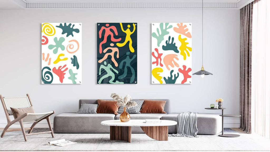 Colorful Design Set of 3 Prints Modern Wall Art Modern Artwork Image 2