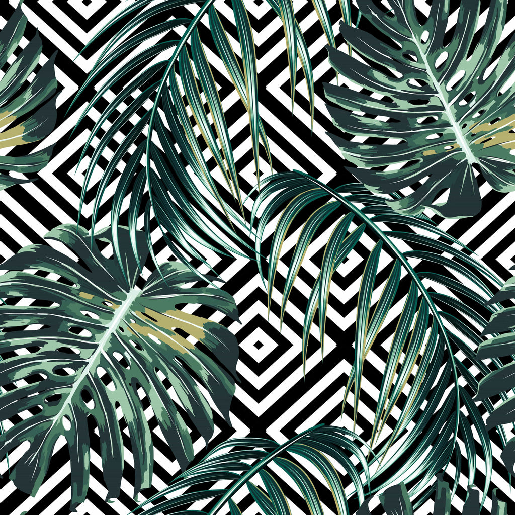 uniQstiQ Geometric Geometric Palm Pattern Wallpaper Wallpaper