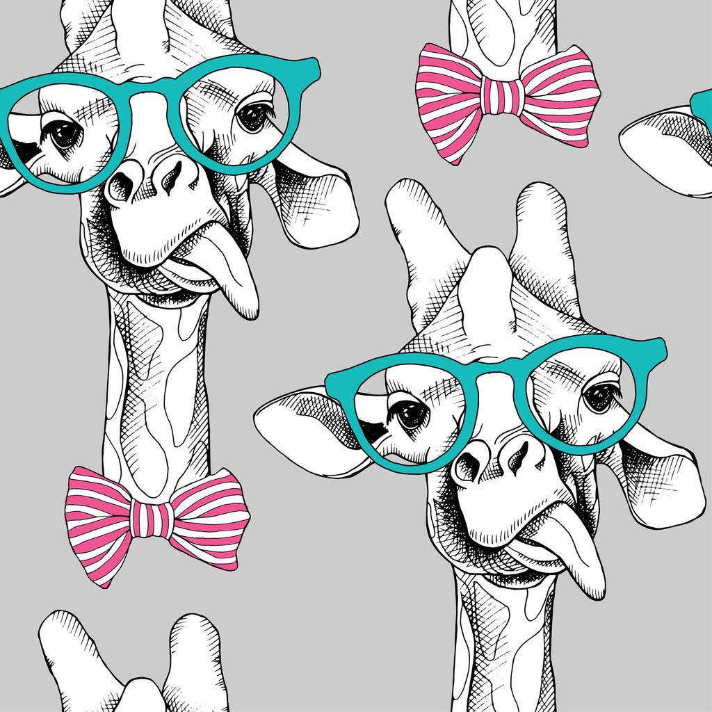 uniQstiQ Kids Giraffes in Glasses Wallpaper Wallpaper