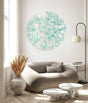 Green Narcissus Printed Transparent Acrylic Circle - uniqstiq