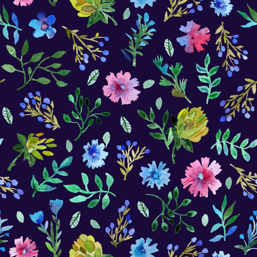 Dark Wallpaper with Wildflowers  uniQstiQ Floral