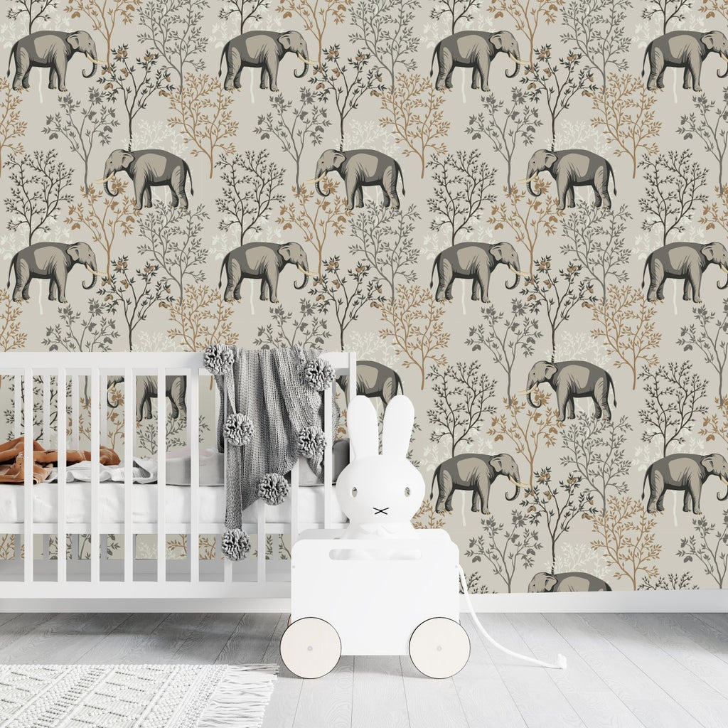 Elephants Wallpaper  uniQstiQ Kids