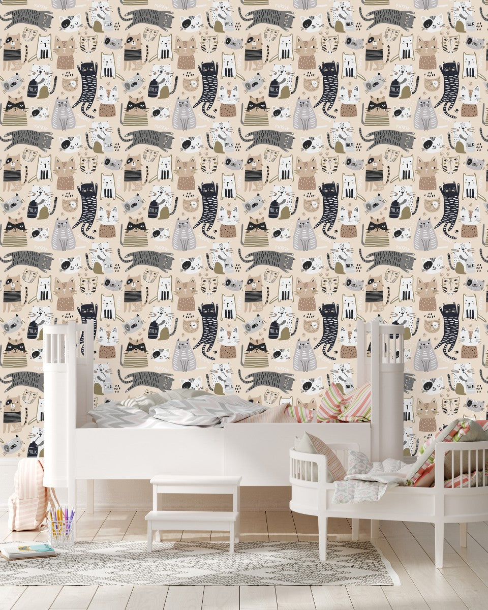 Elegant Cats Wallpaper buy at the best price with delivery  uniqstiq