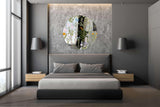 Herbs and Wild Flowers Mirrored Acrylic Circles Contemporary Home DǸcor Printed acrylic 