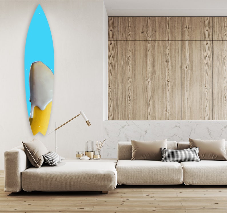 Banana Art Acrylic Surfboard Wall Art Contemporary Home DǸcor Printed acrylic 