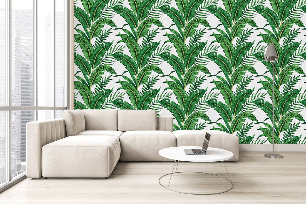 Palm Green Leaves Wallpaper  uniQstiQ Tropical