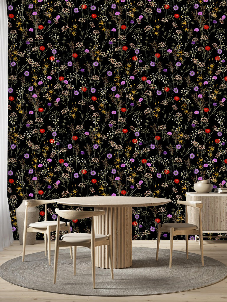 Multicolored Wildflowers Wallpaper uniQstiQ Floral