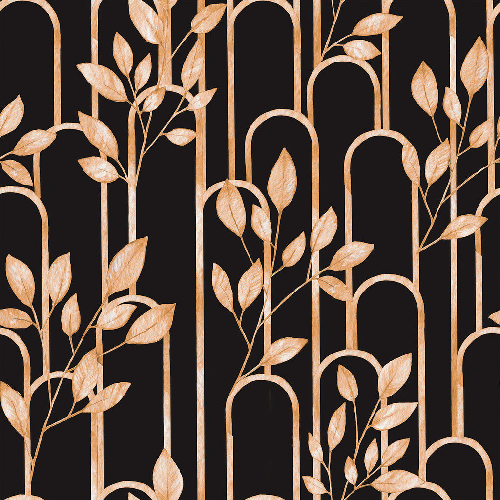 Dark Wallpaper with Dried Leaves  uniQstiQ Botanical