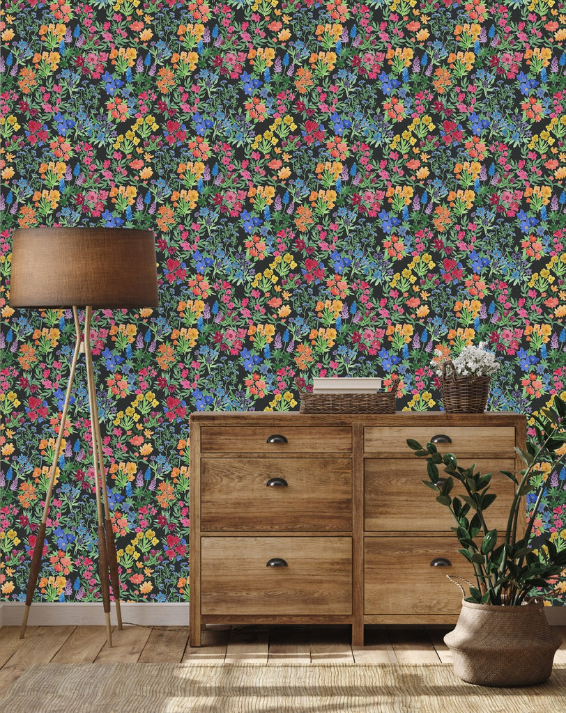 Multicolored Floral Wallpaper  uniQstiQ Floral