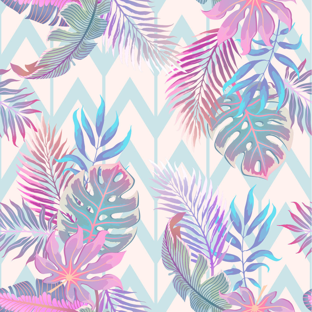Gentle Exotic Leaves Wallpaper  uniQstiQ Tropical