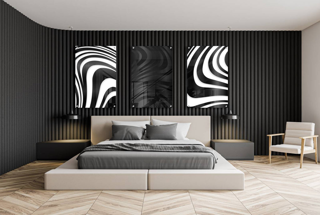 Zebra Pattern Set of 3 Prints Modern Wall Art Modern Artwork Image 2